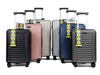 Scratch-Resistant Tiered Cross Stripe PP Hard Shell Luggage with Silent Spinner Wheels